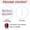imageBABALAL Christmas Press on Nails Long Coffin Fake Nails Red Glue on Snowflake Design Xmas False Acrylic Nails 24Pcs Matte Ballerina Stick onFna103pink