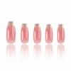 imageBABALAL Christmas Press on Nails Long Coffin Fake Nails Red Glue on Snowflake Design Xmas False Acrylic Nails 24Pcs Matte Ballerina Stick onFna113pink