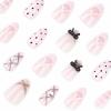 imageBABALAL Press On Nails Pink White Kawaii False Nails with Bow ampamp Paw Design Cute 3D Bear Paw Medium Almond PressOns for Women Girls 24Pcs Glossy Handmade Full Cover Stick On NailsANI05polkadot
