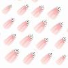 imageBABALAL Acrylic Press on Nails Almond Medium Fake nails Gold Chrome Glue ons 3d Texture French Tip Luxury Design Handmade 24Pcs Full Cover Stick on False Nails for Women GirlsBNU01polkadot
