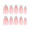 imageBABALAL Acrylic Press on Nails Almond Medium Fake nails Gold Chrome Glue ons 3d Texture French Tip Luxury Design Handmade 24Pcs Full Cover Stick on False Nails for Women GirlsBNU01polkadot