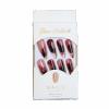 imageBABALAL Long Stiletto Press on Nails Ombre Fake Nail Gold Chrome French Tip Glue on Flame Y2k Design with Angel Charm Goth Supplies Art 24Pcs XL Glossy Acrylic False Nails with CharmBNN10