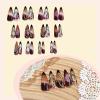 imageBABALAL Long Stiletto Press on Nails Tortoise Fake Nails Zebra Cow Print Y2k Design 24PCS Trendy Glossy Full Cover False Nails with GlueBNV101gold