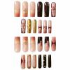 imageBABALAL Long Stiletto Press on Nails Tortoise Fake Nails Zebra Cow Print Y2k Design 24PCS Trendy Glossy Full Cover False Nails with GlueBNV101metallic