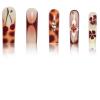 imageBABALAL Long Stiletto Press on Nails Tortoise Fake Nails Zebra Cow Print Y2k Design 24PCS Trendy Glossy Full Cover False Nails with GlueBNV101tortoise