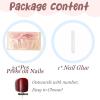 imageBABALAL Long Stiletto Press on Nails Tortoise Fake Nails Zebra Cow Print Y2k Design 24PCS Trendy Glossy Full Cover False Nails with GlueBNV102snowflake