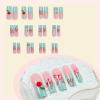 imageBABALAL Long Stiletto Press on Nails Tortoise Fake Nails Zebra Cow Print Y2k Design 24PCS Trendy Glossy Full Cover False Nails with GlueBNV108