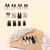 imageBABALAL Long Stiletto Press on Nails Tortoise Fake Nails Zebra Cow Print Y2k Design 24PCS Trendy Glossy Full Cover False Nails with GlueBNV112