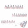 imageBABALAL Press on Nails Medium Almond Fake Nails Yellow French Tip Glue ons 3D Texture Flower handmade Summer Supplies 24Pcs Glossy Full Cover Manicure Acrylic False NailsAND01