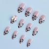 imageBABALAL Press on Nails Medium Almond Fake Nails Yellow French Tip Glue ons 3D Texture Flower handmade Summer Supplies 24Pcs Glossy Full Cover Manicure Acrylic False NailsAND15