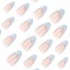 imageBABALAL Press on Nails Medium Almond Fake Nails Yellow French Tip Glue ons 3D Texture Flower handmade Summer Supplies 24Pcs Glossy Full Cover Manicure Acrylic False NailsAND18