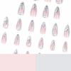 imageBABALAL Press on Nails Medium Almond Fake Nails Yellow French Tip Glue ons 3D Texture Flower handmade Summer Supplies 24Pcs Glossy Full Cover Manicure Acrylic False NailsAND01