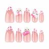 imageBABALAL Press on Nails Medium Almond Fake Nails Yellow French Tip Glue ons 3D Texture Flower handmade Summer Supplies 24Pcs Glossy Full Cover Manicure Acrylic False NailsAND01leopard