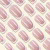 imageBABALAL Press on Nails Medium Almond Fake Nails Yellow French Tip Glue ons 3D Texture Flower handmade Summer Supplies 24Pcs Glossy Full Cover Manicure Acrylic False NailsAND11