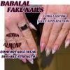 imageBABALAL Press on Nails Medium Almond Fake Nails Yellow French Tip Glue ons 3D Texture Flower handmade Summer Supplies 24Pcs Glossy Full Cover Manicure Acrylic False NailsAND01chrome