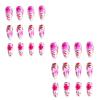 imageBABALAL Press on Nails Medium Almond Fake Nails Yellow French Tip Glue ons 3D Texture Flower handmade Summer Supplies 24Pcs Glossy Full Cover Manicure Acrylic False NailsAND05