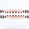 imageBABALAL Red Nails Press on Almond Medium Fake Nails Anime Glue on Strawberry Cute Kitten Pattern Design Acrylic Supplies Art 24Pcs Glossy Full Cover Cartoon Stick on False NailsBNY111