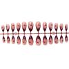 imageBABALAL Red Nails Press on Almond Medium Fake Nails Anime Glue on Strawberry Cute Kitten Pattern Design Acrylic Supplies Art 24Pcs Glossy Full Cover Cartoon Stick on False NailsBNY104cherry