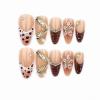 imageBABALAL Red Nails Press on Almond Medium Fake Nails Anime Glue on Strawberry Cute Kitten Pattern Design Acrylic Supplies Art 24Pcs Glossy Full Cover Cartoon Stick on False NailsBNY106