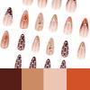 imageBABALAL Red Nails Press on Almond Medium Fake Nails Anime Glue on Strawberry Cute Kitten Pattern Design Acrylic Supplies Art 24Pcs Glossy Full Cover Cartoon Stick on False NailsBNY102