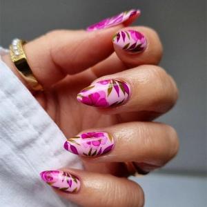 imageBABALAL Press on Nails Medium Almond Fake Nails Yellow French Tip Glue ons 3D Texture Flower handmade Summer Supplies 24Pcs Glossy Full Cover Manicure Acrylic False NailsAND05
