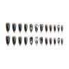 imageBABALAL Long Stiletto Press on Nails White Fake Nail French Tip Glue on Design Supplies Art 24Pcs XL Glossy Acrylic False Nails with CharmBNN03gothic