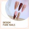 imageBABALAL Long Stiletto Press on Nails White Fake Nail French Tip Glue on Design Supplies Art 24Pcs XL Glossy Acrylic False Nails with CharmBNN04ombre