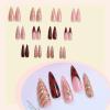 imageBABALAL Long Stiletto Press on Nails White Fake Nail French Tip Glue on Design Supplies Art 24Pcs XL Glossy Acrylic False Nails with CharmBNN04ombre