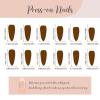 imageBABALAL Long Stiletto Press on Nails White Fake Nail French Tip Glue on Design Supplies Art 24Pcs XL Glossy Acrylic False Nails with CharmBNN04ombre