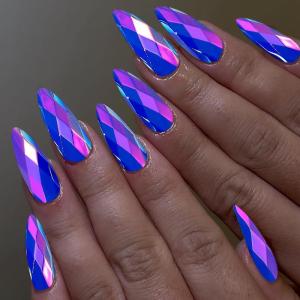 imageBABALAL Polka Dot Press on Nails Brown Fake Nails Almond Medium 3D Flower Handmade Ombre Trendy Handmade 24Pcs Stiletto Full Cover Acrylic False NailsBNZ11