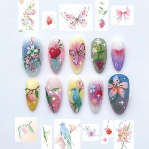 imageBABALAL Red Nails Press on Almond Medium Fake Nails Burgundy French Tip Glue on Design Acrylic 24Pcs Full Cover False Nails Stick on Christmas ManicureBNT203