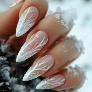 imageBABALAL Red Nails Press on Almond Medium Fake Nails Burgundy French Tip Glue on Design Acrylic 24Pcs Full Cover False Nails Stick on Christmas ManicureBNT213