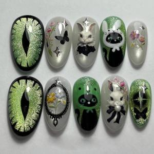 imageBABALAL Red Nails Press on Almond Medium Fake Nails Burgundy French Tip Glue on Design Acrylic 24Pcs Full Cover False Nails Stick on Christmas ManicureBNT201