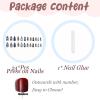 image:imageBABALAL Press on Nails Medium Almond Fake Nails Colorful Anime Glue ons Design Rabbit Sheep Flower Y2k Manicure Supplies Handmade Art 24Pcs Glossy Custom Full Cover Acrylic False Nails for Women GirlsBNX108