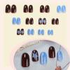 image:imageBABALAL Press on Nails Medium Almond Fake Nails Colorful Anime Glue ons Design Rabbit Sheep Flower Y2k Manicure Supplies Handmade Art 24Pcs Glossy Custom Full Cover Acrylic False Nails for Women GirlsBNX122