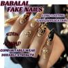 image:imageBABALAL Press on Nails Medium Almond Fake Nails Colorful Anime Glue ons Design Rabbit Sheep Flower Y2k Manicure Supplies Handmade Art 24Pcs Glossy Custom Full Cover Acrylic False Nails for Women GirlsBNX121