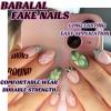 image:imageBABALAL Press on Nails Medium Almond Fake Nails Colorful Anime Glue ons Design Rabbit Sheep Flower Y2k Manicure Supplies Handmade Art 24Pcs Glossy Custom Full Cover Acrylic False Nails for Women GirlsBNX120