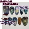 image:imageBABALAL Press on Nails Medium Almond Fake Nails Colorful Anime Glue ons Design Rabbit Sheep Flower Y2k Manicure Supplies Handmade Art 24Pcs Glossy Custom Full Cover Acrylic False Nails for Women GirlsBNX117