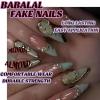 image:imageBABALAL Press on Nails Medium Almond Fake Nails Colorful Anime Glue ons Design Rabbit Sheep Flower Y2k Manicure Supplies Handmade Art 24Pcs Glossy Custom Full Cover Acrylic False Nails for Women GirlsBNX107