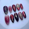 image:imageBABALAL Press on Nails Medium Almond Fake Nails Colorful Anime Glue ons Design Rabbit Sheep Flower Y2k Manicure Supplies Handmade Art 24Pcs Glossy Custom Full Cover Acrylic False Nails for Women GirlsBNX124