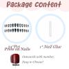 image:imageBABALAL Press on Nails Medium Almond Fake Nails Colorful Anime Glue ons Design Rabbit Sheep Flower Y2k Manicure Supplies Handmade Art 24Pcs Glossy Custom Full Cover Acrylic False Nails for Women GirlsBNX101
