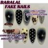image:imageBABALAL Press on Nails Medium Almond Fake Nails Colorful Anime Glue ons Design Rabbit Sheep Flower Y2k Manicure Supplies Handmade Art 24Pcs Glossy Custom Full Cover Acrylic False Nails for Women GirlsBNX105