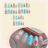 image:imageBABALAL Press on Nails Medium Almond Fake Nails Colorful Anime Glue ons Design Rabbit Sheep Flower Y2k Manicure Supplies Handmade Art 24Pcs Glossy Custom Full Cover Acrylic False Nails for Women GirlsBNX123