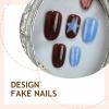 image:imageBABALAL Press on Nails Medium Almond Fake Nails Colorful Anime Glue ons Design Rabbit Sheep Flower Y2k Manicure Supplies Handmade Art 24Pcs Glossy Custom Full Cover Acrylic False Nails for Women GirlsBNX122
