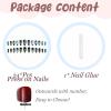 image:imageBABALAL Press on Nails Medium Almond Fake Nails Colorful Anime Glue ons Design Rabbit Sheep Flower Y2k Manicure Supplies Handmade Art 24Pcs Glossy Custom Full Cover Acrylic False Nails for Women GirlsBNX117