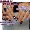 image:imageBABALAL Press on Nails Medium Almond Fake Nails Colorful Anime Glue ons Design Rabbit Sheep Flower Y2k Manicure Supplies Handmade Art 24Pcs Glossy Custom Full Cover Acrylic False Nails for Women GirlsBNX122