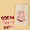 image:imageBABALAL Press on Nails Medium Almond Fake Nails Colorful Anime Glue ons Design Rabbit Sheep Flower Y2k Manicure Supplies Handmade Art 24Pcs Glossy Custom Full Cover Acrylic False Nails for Women GirlsBNX106red
