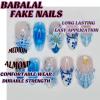 image:imageBABALAL Press on Nails Medium Almond Fake Nails Colorful Anime Glue ons Design Rabbit Sheep Flower Y2k Manicure Supplies Handmade Art 24Pcs Glossy Custom Full Cover Acrylic False Nails for Women GirlsBNX113