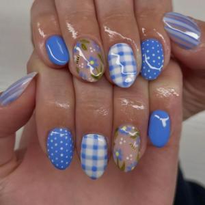 image:imageBABALAL Press on Nails Medium Almond Fake Nails Colorful Anime Glue ons Design Rabbit Sheep Flower Y2k Manicure Supplies Handmade Art 24Pcs Glossy Custom Full Cover Acrylic False Nails for Women GirlsBNX126