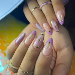 image:imageBABALAL Press on Nails Medium Almond Fake Nails Colorful Anime Glue ons Design Rabbit Sheep Flower Y2k Manicure Supplies Handmade Art 24Pcs Glossy Custom Full Cover Acrylic False Nails for Women GirlsBNX112